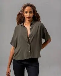 Camisa formal mujer - manga corta