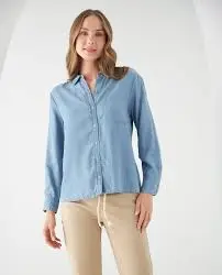 Camisa delgada mujer - manga larga