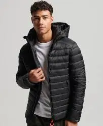 Chaqueta hombre - impermeable negra
