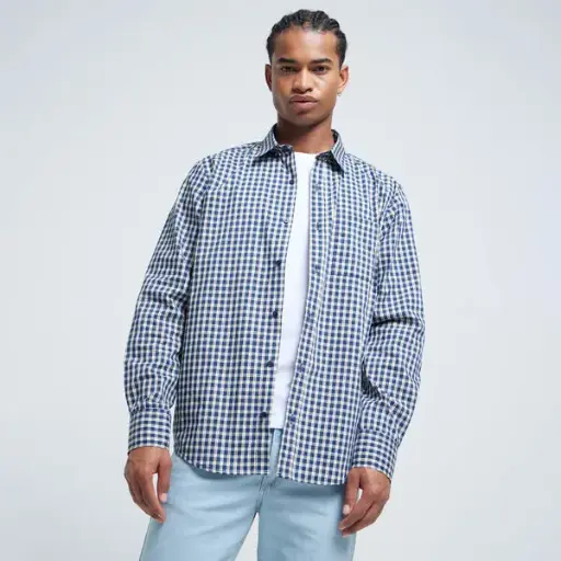 Camisa sencila hombre manga larga